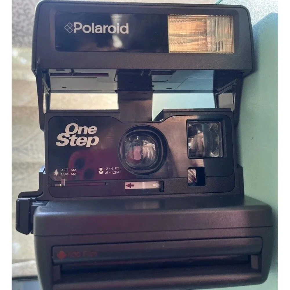 Polaroid OneStep One Step 600 Instant Film Camera, Black ,Vintage, Untested